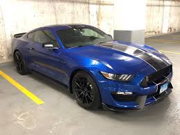 2017 Mustang Shelby Gt350 In Lightning Blue With Black Stripes Blue Mustang Chevy Camaro 1967 Mustang Shelby