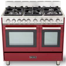 Verona vefsee365bu 36 electric range oven 5 elements convection burgundy. Vefsgg365ndbu Verona 36 All Gas Double Oven Range Burgundy