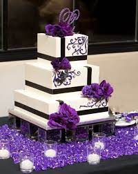 Purple Wedding Cake With Black Accent Purple Wedding Cake Purple Wedding Cakes Purple Wedding