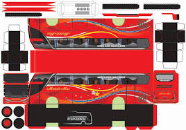 Gambar pola miniatur bus shd. Pola Papercraft Bus Indonesia Photos Facebook