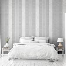 13 bedroom wallpaper ideas to transform plain walls. Arthouse Calico Silver And Grey Industrial Stripe Wallpaper 921300