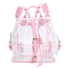 Womens Backpack Clear Plastic Transparent Backpack Bag Free