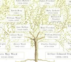 A Custom Chart Of Your Family Tree To Celebrate Members Past