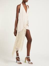Valoria Halterneck Fringed Tweed Dress Jacquemus Matchesfashion Au Tweed Dress Fringe Tweed Select Dress