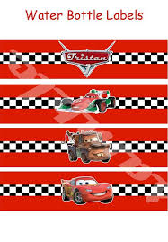 Free Printable Disney Cars Water Bottle Labels Disney Cars 2 Lightning Mc Queen Printa Cars Birthday Party Decorations Cars Birthday Party Disney Cars Birthday