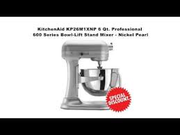 I have been using kitchenaid mixers for over 20 years, however, as a professional chef. Kitchenaid Kp26m1xnp 6 Qt Professional 600 Series Bowl Lift Stand Mixer Nickel Pearl Youtube