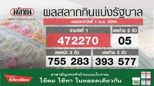 ถ่ายทอดสด ผลสลากกินแบ่งรัฐบาลวันนี้ งวดประจำวันที่ 1 กุมภาพันธ์ 2564ถ่าย. Cgdeijxthad Om