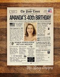 That's why our 70th birthday gift ideas celebrate the person, pamper them, or are both thoughtful and practical. Party Supplies 60th 40th Birthday Gift For Women And Men Digital File Only 70th Birthday Party Decoration 30th Newspaper Sign 50th Paper Party Supplies