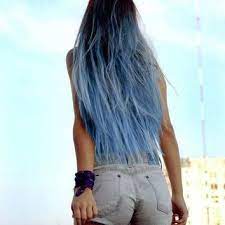 Sky Blue Ombre Hair Extensions Blue Dip Dye Hair Dark Brown Ombre Black Hair Dip Dyed With Blue 7 Pieces Dip Dye Black Hair Black Hair Dye Dip Dye Hair