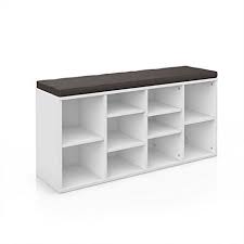 Schuhschrank Schuhbank Schrank Bank Regal 10 Paar Schuhe Mdf In Weiss Mit Graubrauner Auflage Serina Http Www Amazon D Schrank Bank Schuhschrank Sitzbank Weiss