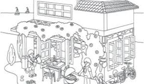 Coloriage De Maison Playmobil A Imprimer Consultation Stss Maison Playmobil Coloriage Playmobil