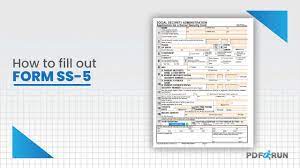 How To Fill Out Form Ss-5 For Social Security Card Application And  Replacement Online | Pdfrun - Youtube