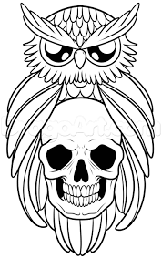 This tattoo includes a black and white inked skull with red ink filled in the eyes and mouth of. 20 Owl Skull Tattoos Designs