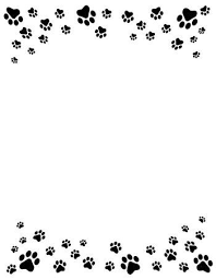Black And White Paw Print Wallpaper Black And White Dog Paw Prints Top And Bottom Border Header Paw Print Background Paw Wallpaper Dog Paw Print