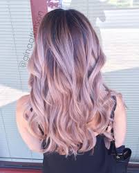 Black And Gold Hair Color Transformation Low Maintenance Dusty Pink Balayage Hair Styles Hair Color For Black Hair Balayage Hair