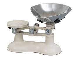 Vintage kitchen scales with set of weights. Vintage Kitchen Scales Cream Kitchen Scales