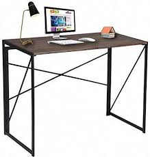 Writing Computer Desk Modern Simple Study Desk Industrial Style Folding Laptop Table For Home Office Brown Notebook Desk Laptops