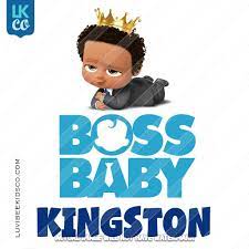 Boss Baby Iron On Transfer African American Boy With Crown Baby Birthday Party Boy Boss Baby Baby Birthday Shirts