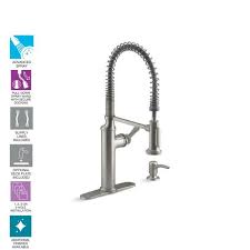 Are doubts rolling over your head and confusing you? Kohler Sous Pro Style Single Handle Pull Down Sprayer Kitchen Faucet In Vibrant Stainless K R10651 Sd Vs The Home Depot
