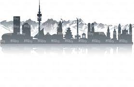 Unsere skyline der bayerischen landeshauptstadt enthält die silhouetten bedeutender bauwerke und sehenswürdigkeiten in münchen. Skyline Munchen Als Gunstige Download Grafik Pinkmonkey Bildagentur