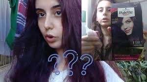 Saclarimi Kalici Boya Ile Mora Boyadim Kuafore Gitmeden Sac Boyama Kizildan Mora Donus Palette Youtube