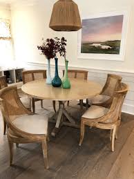Choose an option 46 diameter, two leaves 52 diameter, three leaves 52 diameter, two leaves. Contemporary Round Oak Pedestal Dining Table And Six Chairs Contemporary Round Oak Pedestal Dining Table And Six Chairs Rafael Osona Auctions Nantucket Ma