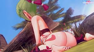 choirbox, kuki shinobu, genshin impact, mihoyo, looking away, animated,  koikatsu (medium), sound, video, 1girl, 3d, artist logo, artist name,  asian, ass, ass focus, ass shake, ass smack, back, body markings,  bodypaint, bottomless,