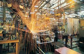 Welding On Automotive Assembly Line Assembly Line Automation Automotive