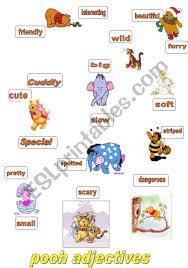 Winnie The Pooh And Adjectives Esl Worksheet By Adva