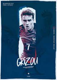 'griezmann france' poster by bassdesign. Fifa Worldcup 2018 France Antoine Griezmann Antoine Griezmann Sports Graphic Design Griezmann