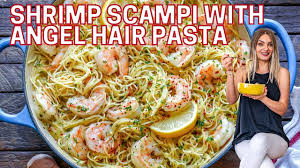 Cook angel hair in the boiling water, stirring occasionally until cooked through but firm to the bite, 4 to 5 minutes; How To Make Shrimp Scampi Pasta Creamy Shrimp Scampi With Angel Hair Pasta Youtube