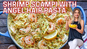 How To Make Shrimp Scampi Pasta Creamy Shrimp Scampi With Angel Hair Pasta Youtube