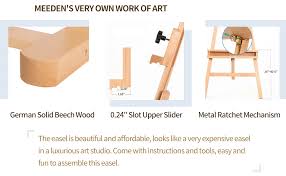 It is more stable and resistant to warping and is rated as very durable when it comes. Atworth Large Adjustable Beech Wood Easel Tilting Floor Easel Holds Canvas Up To 48 Amazon De Kuche Haushalt