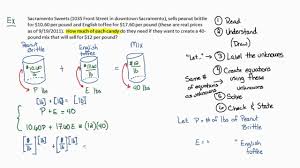 Algebra Tutorial Solving Dry Mixture Problems Amounts Known College Algebra Solving Teaching