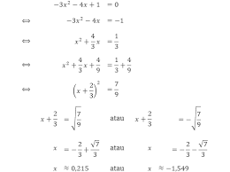 Menyelesaikan Persamaan Kuadrat Dengan Melengkapkan Kuadrat Pendidikan Matematika