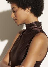 Vince Turtleneck Dress in Brown