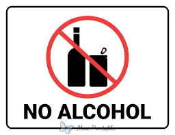 Printable No Alcohol Sign