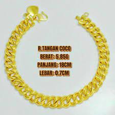 Gelang emas, perhiasan wajib yang digemari wanita. Rantai Tangan Coco Emas 916 Shopee Malaysia