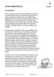 Die fragen zum text beziehen sich auf den inhalt, die grammatik oder. Grundschule Unterrichtsmaterial Daf Daz Grammatik Textbau Training Marchen 1