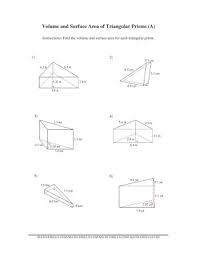 Free Worksheets On Volume Of Prisms And Cylinders