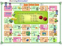 A Board Game Present Simple Present Simple Board Games English Games