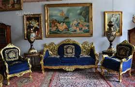 Salotto Barocco Dorato 4 Pezzi Stoffa Blu Subito It Arredamento Salotto Barocco