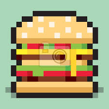 Des nombreux exemples à imprimer gratuitement avec plusieurs des nombreux exemples à imprimer gratuitement avec plusieurs niveaux de difficulté : Pixel Art Minimaliste Hamburger Plat Jeune Nourriture Peintures Murales Tableaux Pixel Minimal Minimaliste Myloview Fr