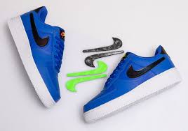 Nike Air Force 1 Racer Blue Comes With Removable Swooshes Nike Air Force Nike Air Air Force