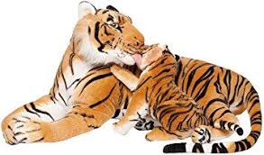 Peluche Tigre Con Bebe Tigre Peluches Juguetes Para Mascotas Juguetes Para Nenas