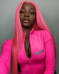 Twitter Glowprincess Instagram Glowprincesss Black Girl Pink Hair Dark Skin Women Dark Skin Girls