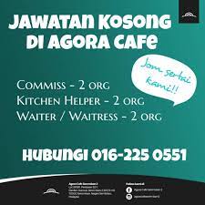 Jawatan kosong terkini majlis perbandaran seremban pentadbiran pengurusan kerja kosong kerajaan swasta. Agora Cafe Seremban 2 Jawatan Kosong Commis Kitchen Helper Dan Senior Waiter Diperlukan Full Time Or Part Time Kerja 6 Hari Seminggu 1 Hari Offday Makanan Di Sediakan Waktu Kerja 3pm 12pm Facebook