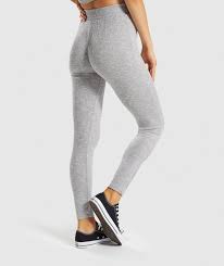 Gymshark Slounge Leggings Light Grey Marl 1 Womens Workout Outfits Gym Leggings Women Gym Workout Wear