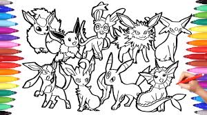 Printable mega eevee pokemon ex x coloring page. Mega Eevee Evolutions Coloring Pages Novocom Top