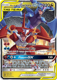 The strongest dragon deck in the meta has arrived, garchomp bring fast and easy 1hko to major gx cards of the meta.deck list. Fire Water Garchomp Gx Tag Team Custom Pokemon Card Zabatv Pokemon Cards Pokemon Tcg Cards Fake Pokemon Cards